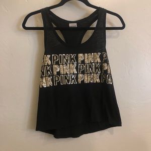 PINK Victoria’s Secret black muscle shirt